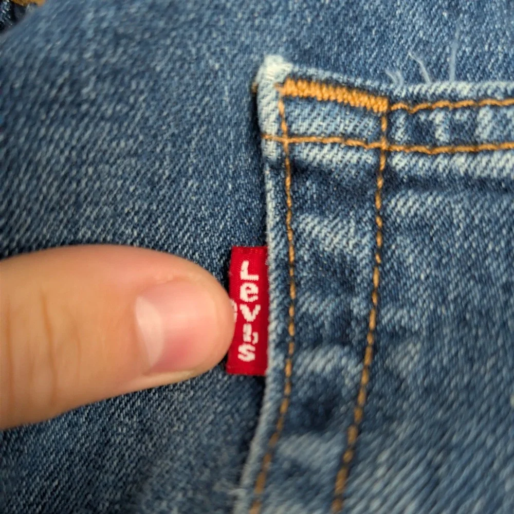 Levi's Jeans Mens 33x29 Blue 569 Loose Straight Leg Denim Red Tab Zip Fly‎ Baggy